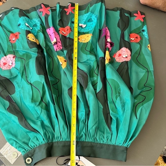 The Oblong Box Shop Puffer Fish Skirt Tiki Beach Pinup Small Midi Retro Starfish - Picture 8 of 16